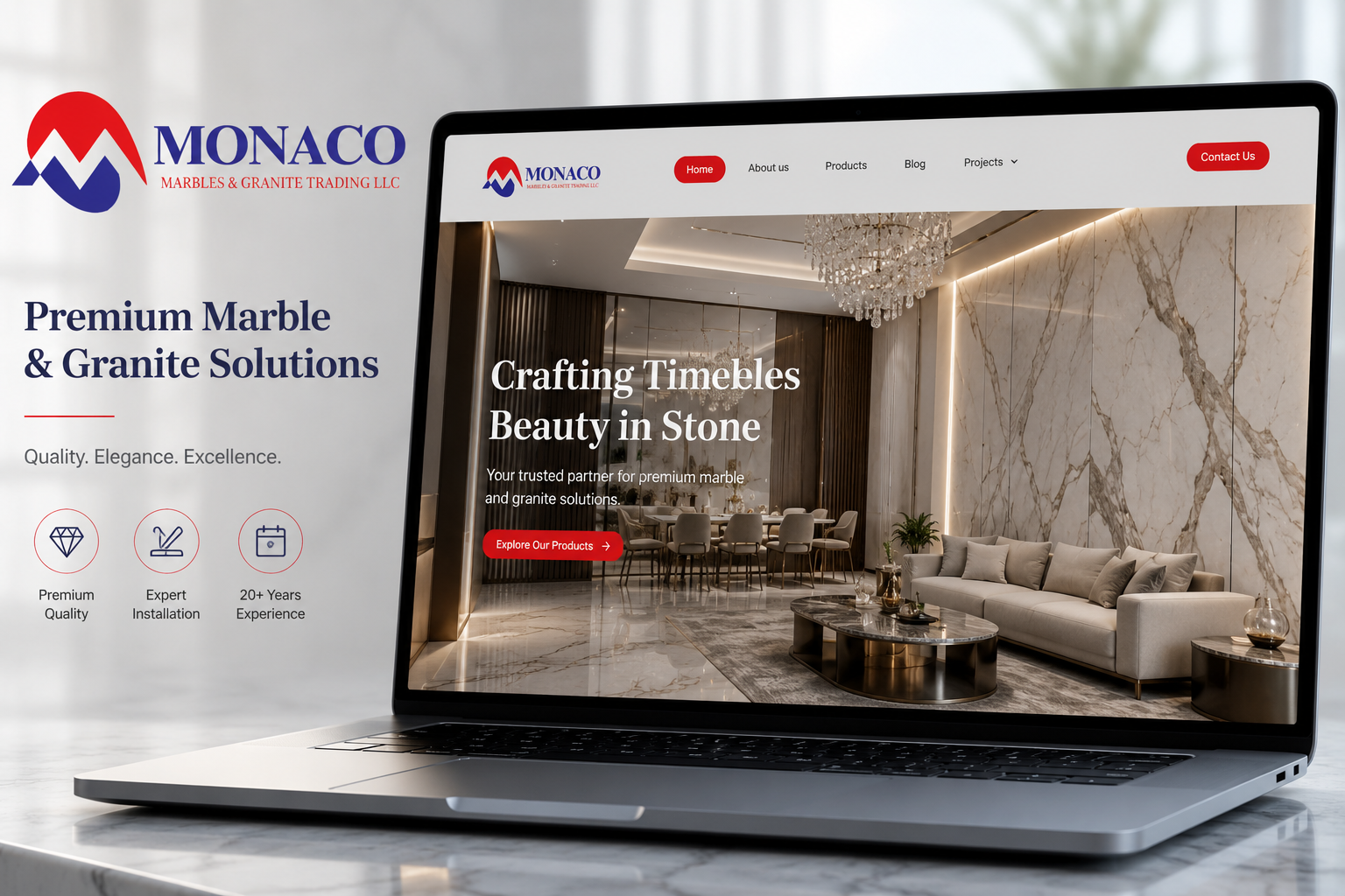Monaco Marbles and Granite Trading LLC corporate website